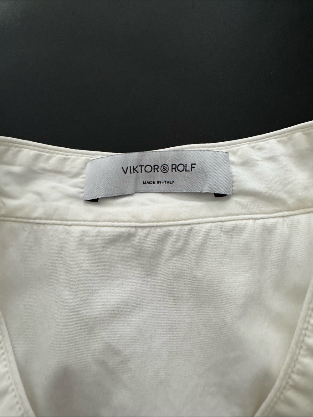 Victor & Rolf White Ruffle-Front Cotton Blouse - Picture 2 of 7